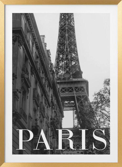 Paris Text 1 Framed Art Modern Wall Decor