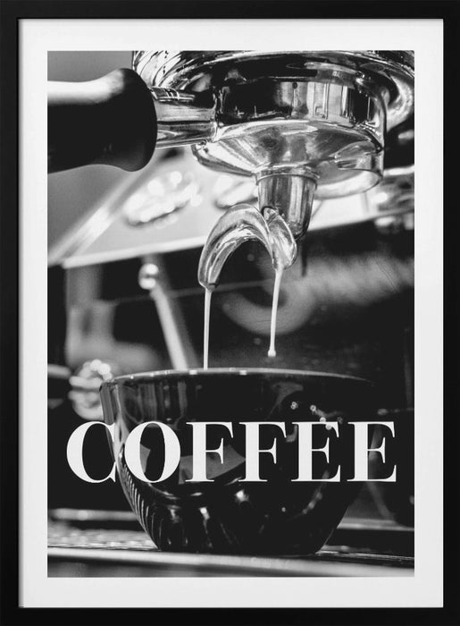 Coffee Text Framed Art Modern Wall Decor