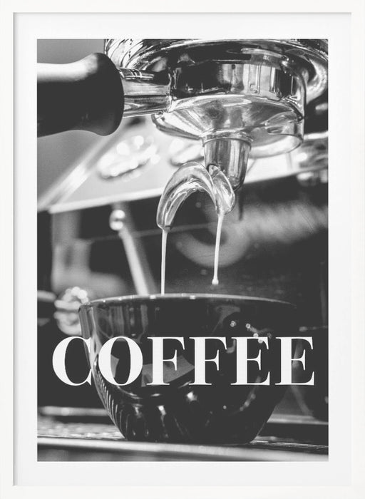 Coffee Text Framed Art Modern Wall Decor