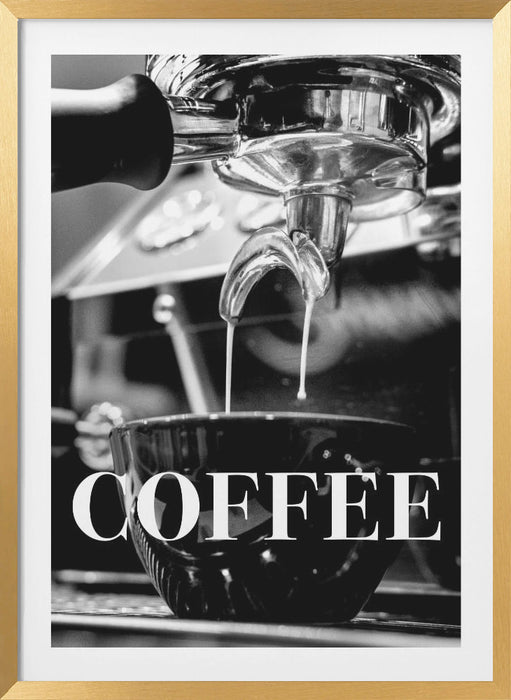 Coffee Text Framed Art Modern Wall Decor