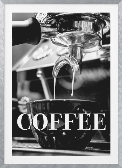 Coffee Text Framed Art Modern Wall Decor