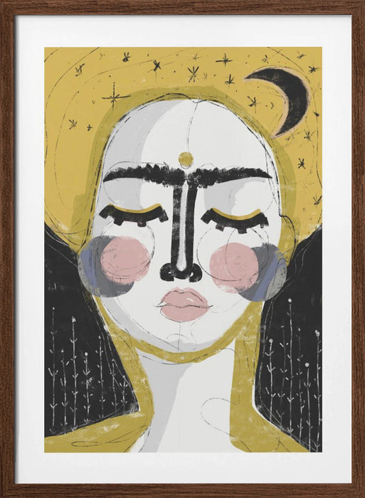 The Goddess Of The Night Framed Art Modern Wall Decor