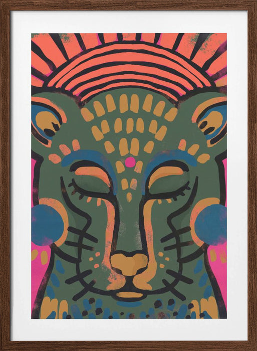 Tiger (Colored Version) Framed Art Wall Decor