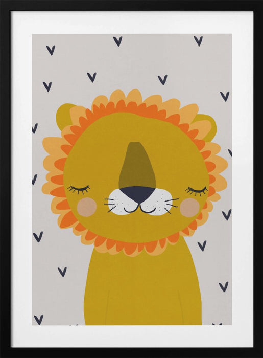 Little Lion Framed Art Modern Wall Decor