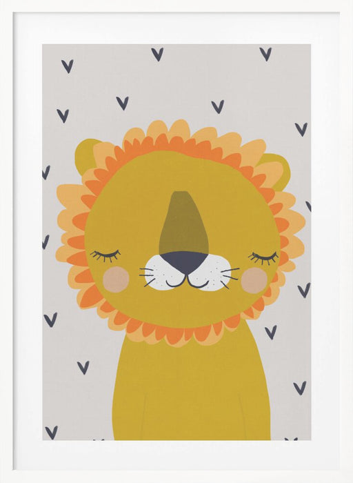 Little Lion Framed Art Modern Wall Decor