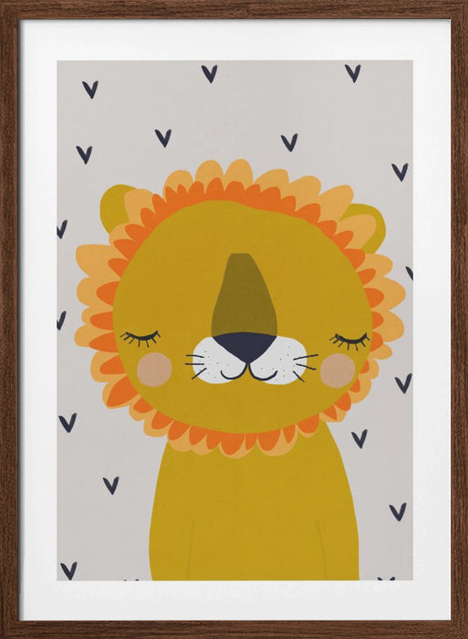 Little Lion Framed Art Modern Wall Decor