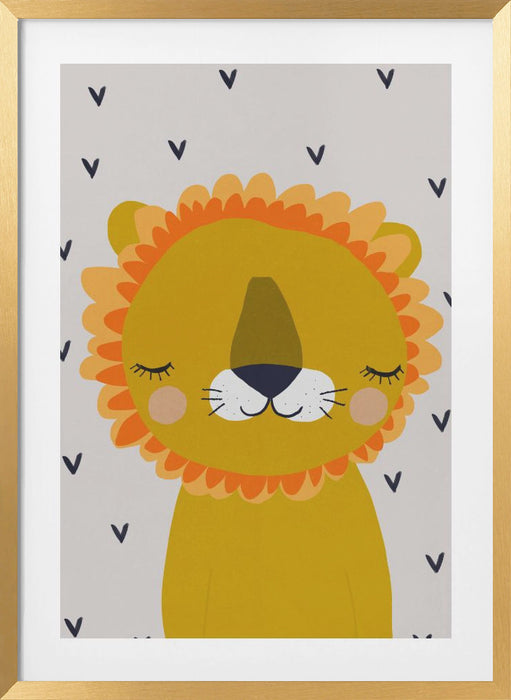 Little Lion Framed Art Modern Wall Decor