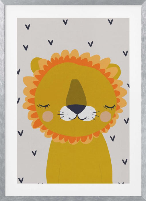 Little Lion Framed Art Modern Wall Decor