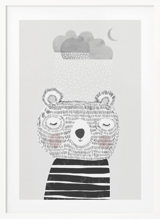 I Love Snow Framed Art Modern Wall Decor