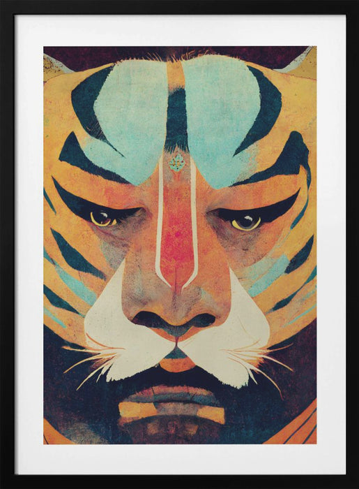 Strong Tiger Framed Art Modern Wall Decor