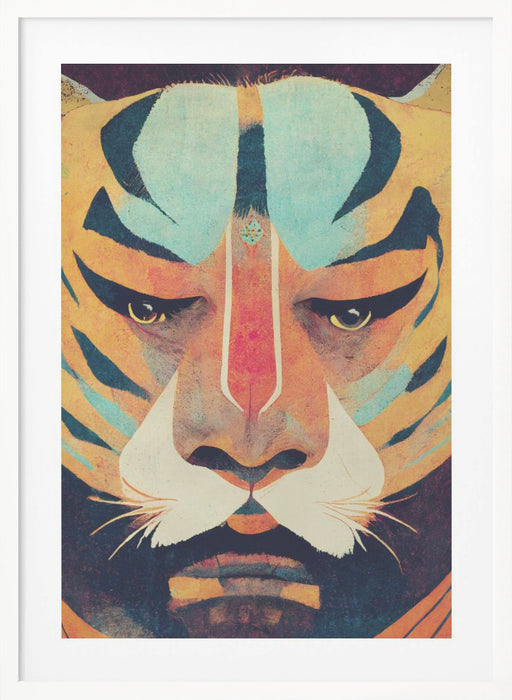 Strong Tiger Framed Art Modern Wall Decor