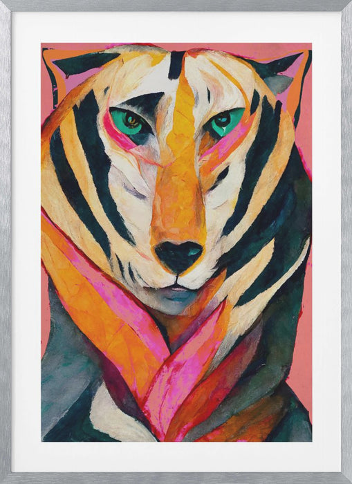 The Tiger Framed Art Modern Wall Decor