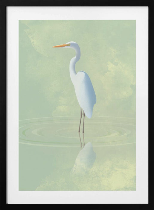 Heron Framed Art Wall Decor