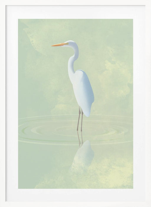 Heron Framed Art Wall Decor