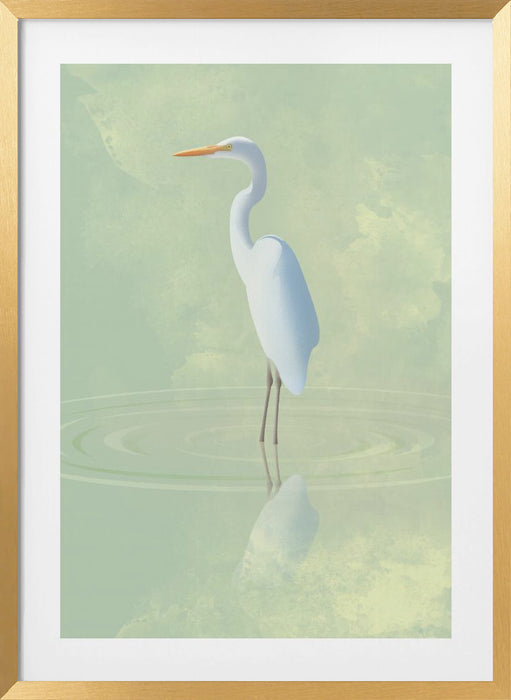 Heron Framed Art Wall Decor