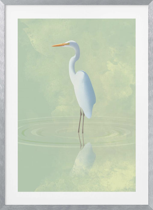 Heron Framed Art Wall Decor