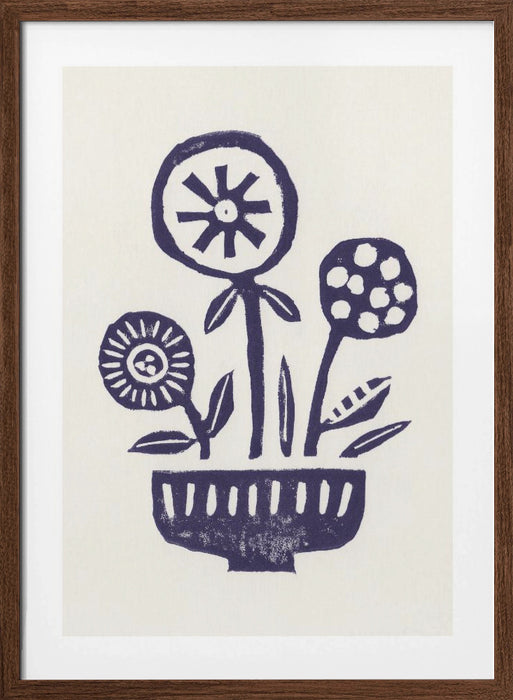 Native Flowers Framed Art Modern Wall Decor