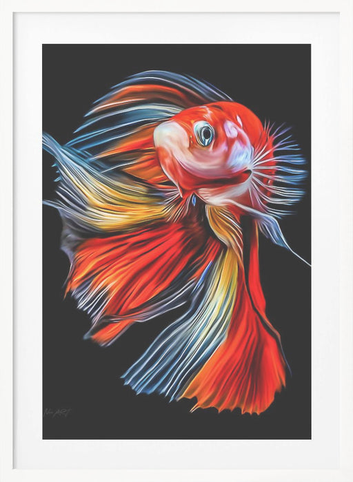 Colorful Fish Framed Art Wall Decor