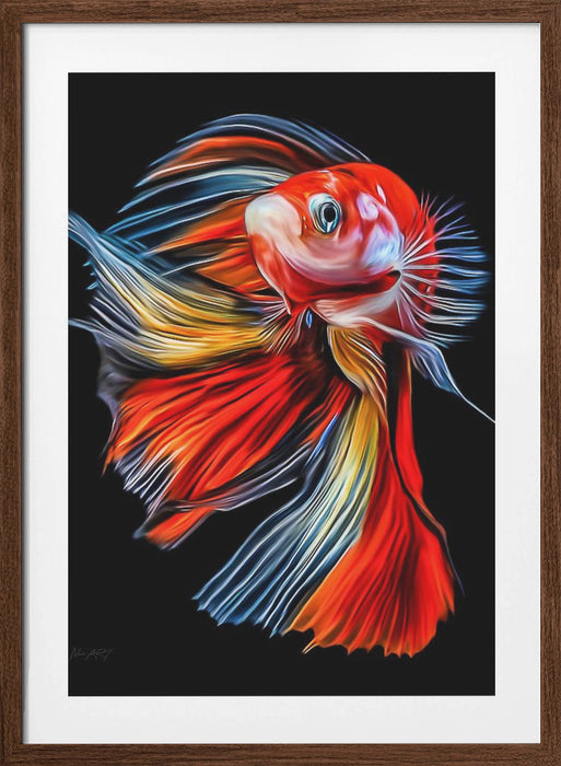 Colorful Fish Framed Art Wall Decor