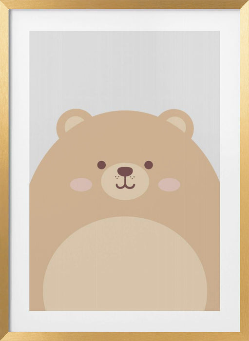 Cute Bear Framed Art Modern Wall Decor