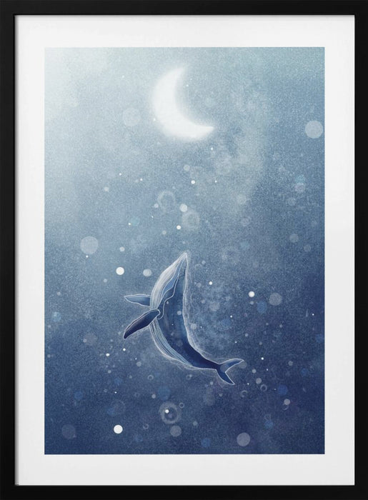 Galaxy Whale Framed Art Modern Wall Decor