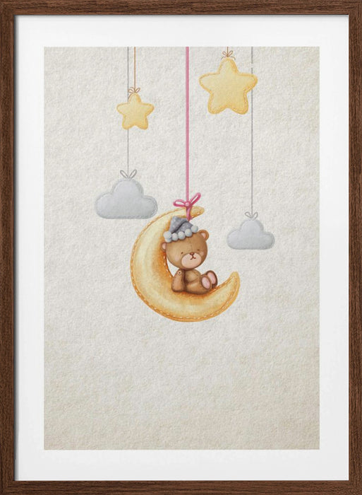 Dreamy Teddy Framed Art Modern Wall Decor