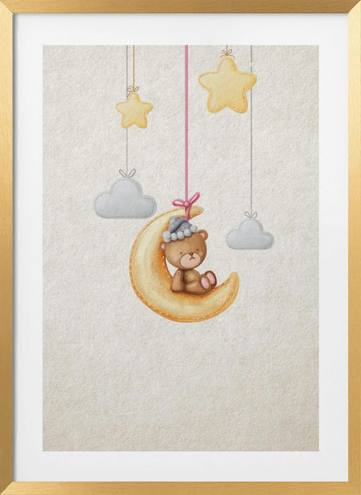 Dreamy Teddy Framed Art Modern Wall Decor