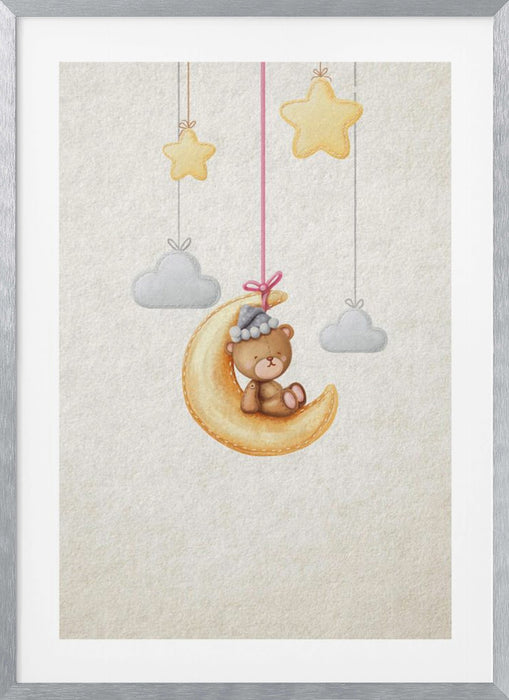 Dreamy Teddy Framed Art Modern Wall Decor