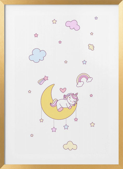 Little Unicorn Framed Art Modern Wall Decor