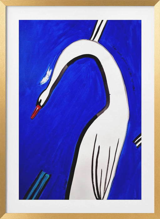 And Swan dropped the feather and everything became clear Framed Art Modern Wall Decor