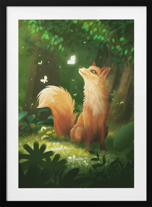 Dreamy Fox Framed Art Modern Wall Decor