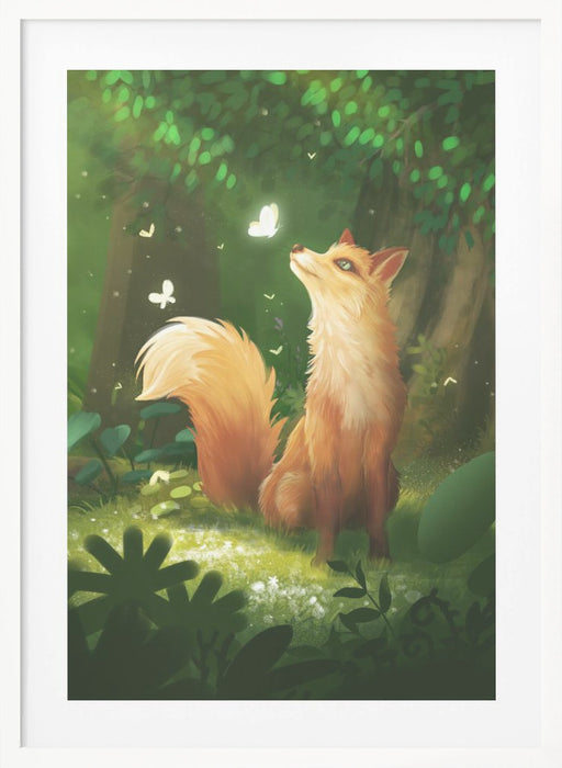 Dreamy Fox Framed Art Modern Wall Decor