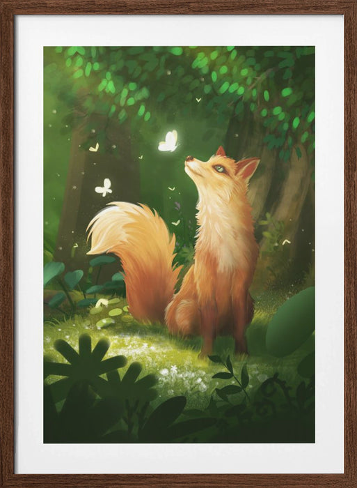 Dreamy Fox Framed Art Modern Wall Decor