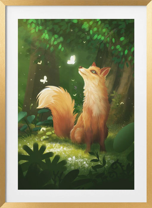 Dreamy Fox Framed Art Modern Wall Decor