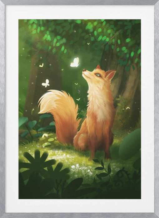 Dreamy Fox Framed Art Modern Wall Decor