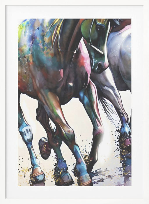 Galloping Framed Art Modern Wall Decor