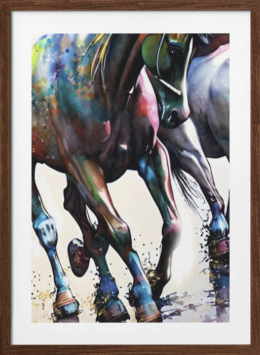 Galloping Framed Art Modern Wall Decor