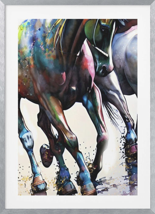 Galloping Framed Art Modern Wall Decor