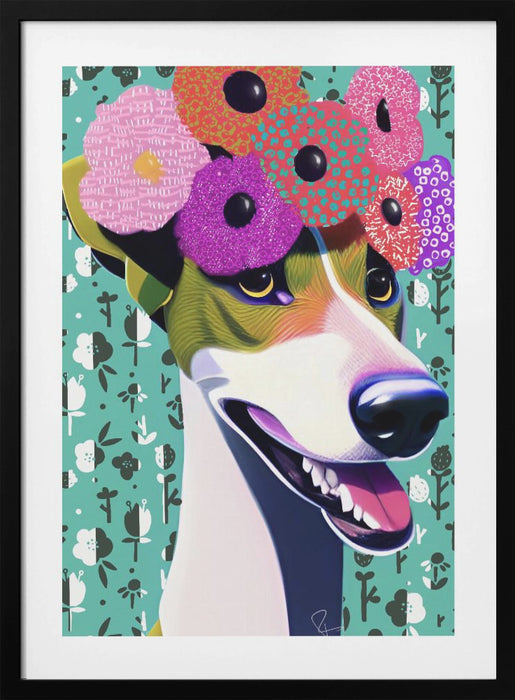 Gorgeous Greyhound Framed Art Modern Wall Decor