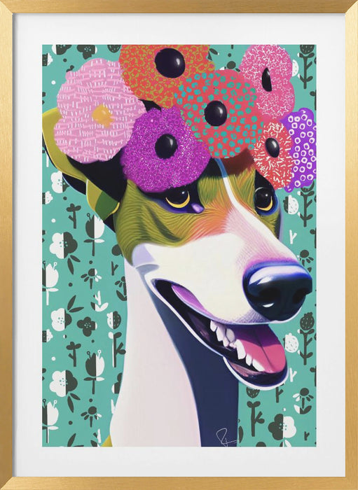 Gorgeous Greyhound Framed Art Modern Wall Decor