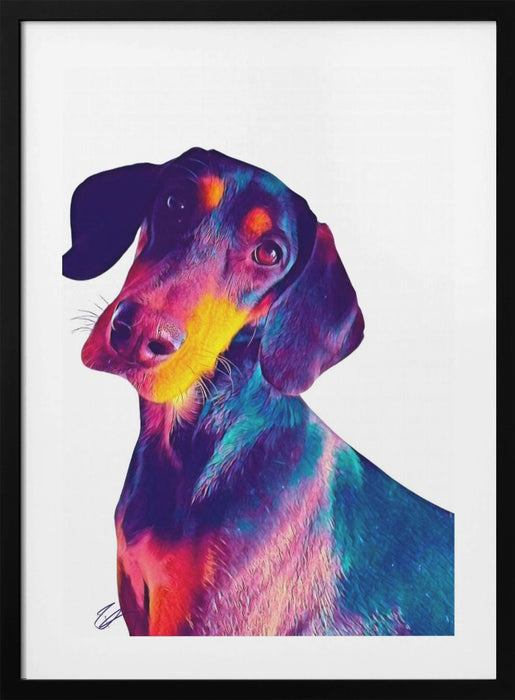 Finn Dog Framed Art Modern Wall Decor