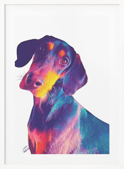 Finn Dog Framed Art Modern Wall Decor