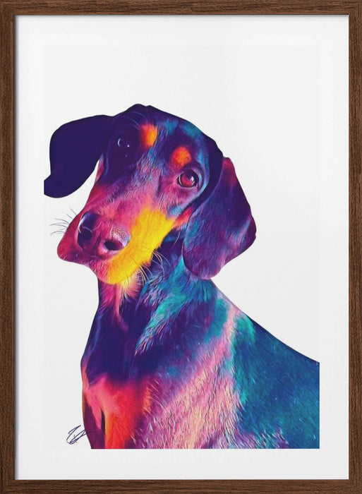 Finn Dog Framed Art Modern Wall Decor