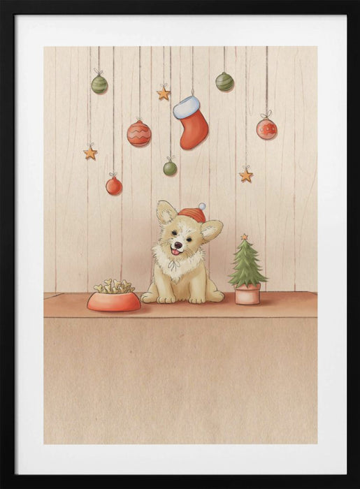 Cute Dog Framed Art Modern Wall Decor