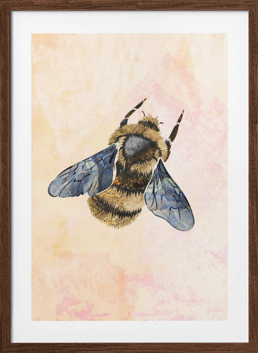 Rustic bee Framed Art Modern Wall Decor