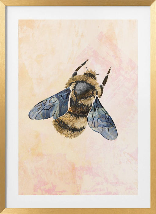 Rustic bee Framed Art Modern Wall Decor