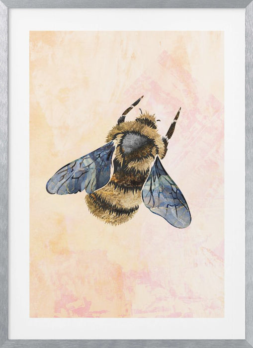 Rustic bee Framed Art Modern Wall Decor