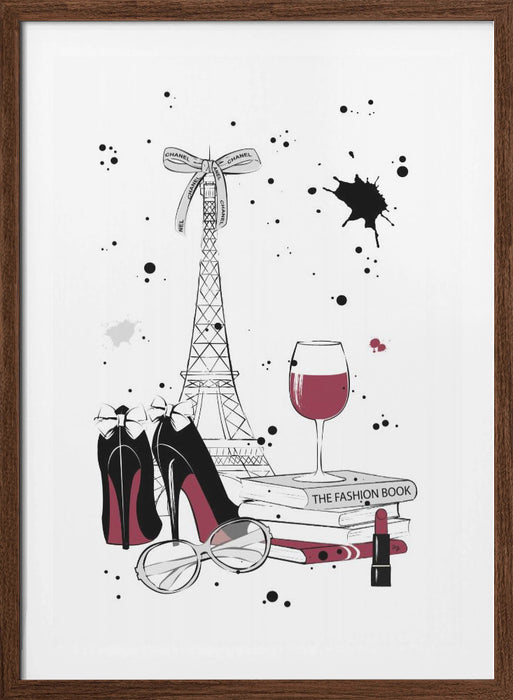 Living in Paris Framed Art Modern Wall Decor