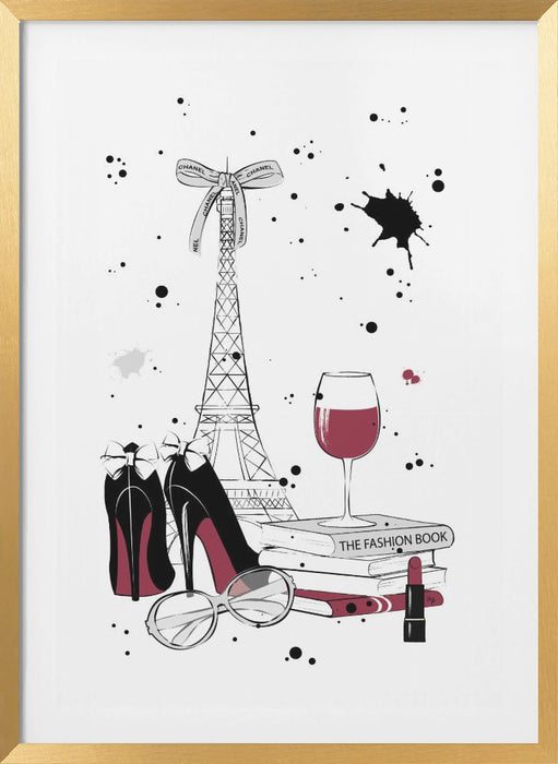 Living in Paris Framed Art Modern Wall Decor