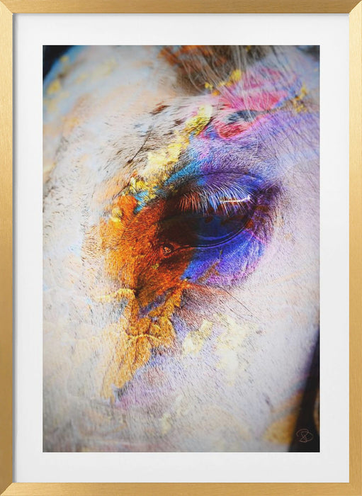 Painted Horse Framed Art Modern Wall Decor